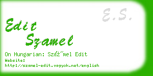 edit szamel business card